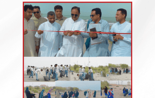 Gwadar Director General GDA Moin-ur-Rehman Khan launches beach cleaning campaign.