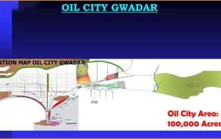 Strategic map illustration of the Gwadar mega-refinery city and new regional energy corridors.